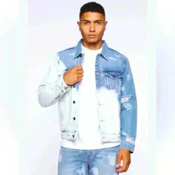 Fashion Nova Other - Fashion Nova Bleach Bod Denim Jacket - BleachBlueWash SIZE Medium